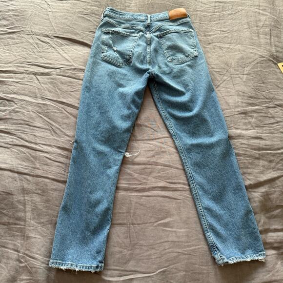 Citizens of Humanity Womens Jeans Charlotte Crop Distressed Light Wash 27 - Picture 2 of 16